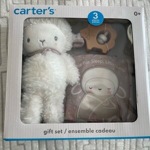 NIB (opened) Carter's White Sheep Plush Gift Set
